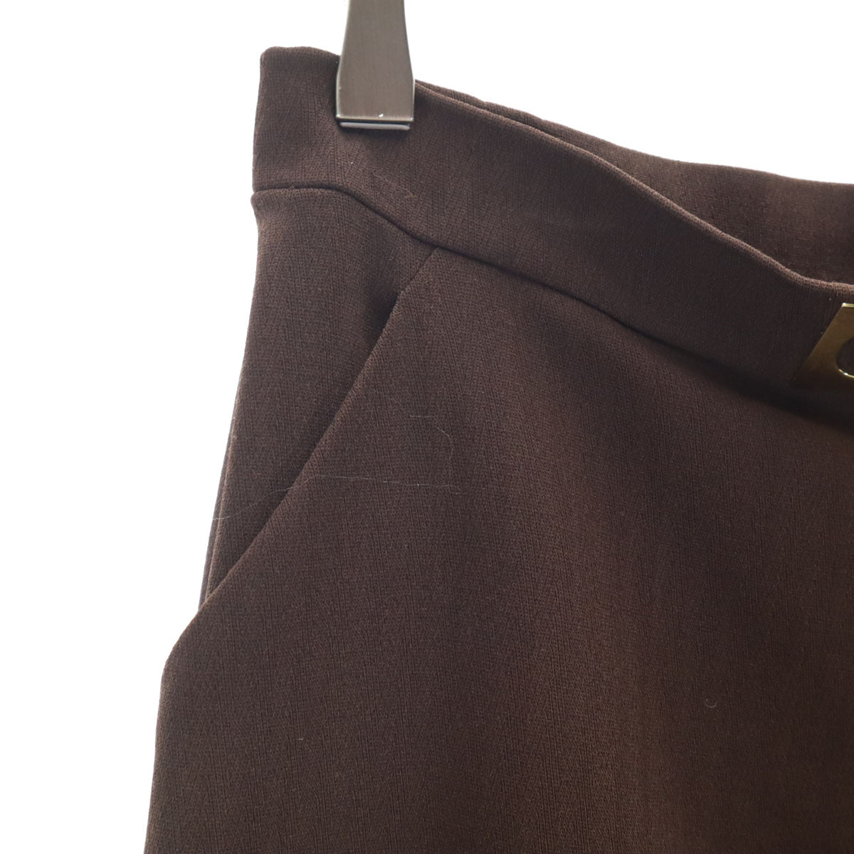 CELINE French Made Midi Tight Skirt Brown Size 38