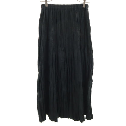 ISSEY MIYAKE 90s Pleated Long Skirt Black Size L