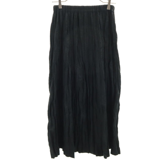 ISSEY MIYAKE 90s Pleated Long Skirt Black Size L