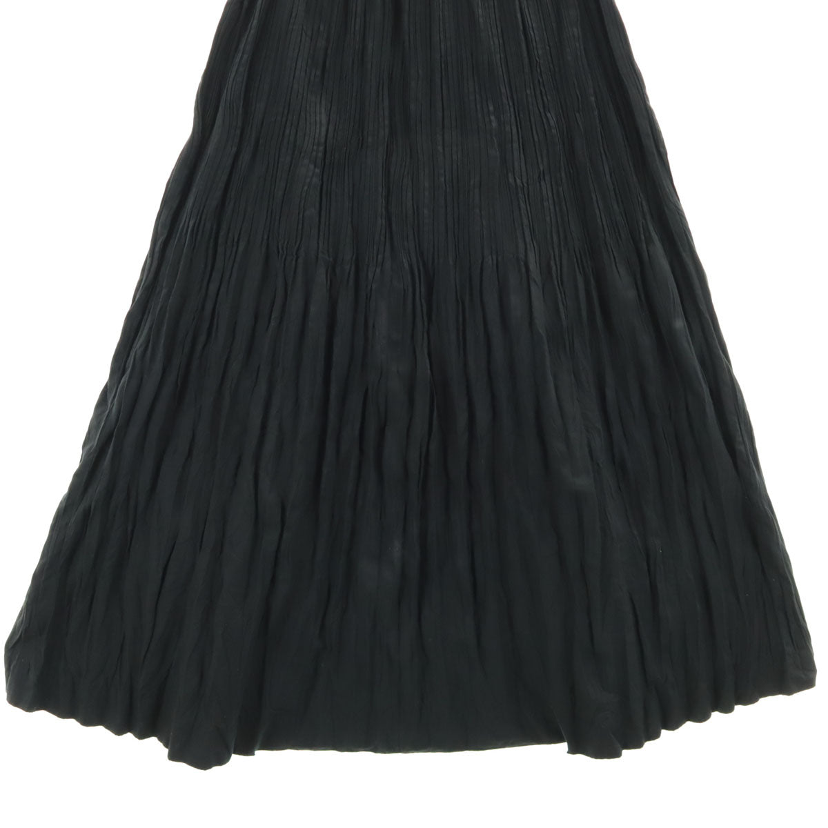 ISSEY MIYAKE 90s Pleated Long Skirt Black Size L