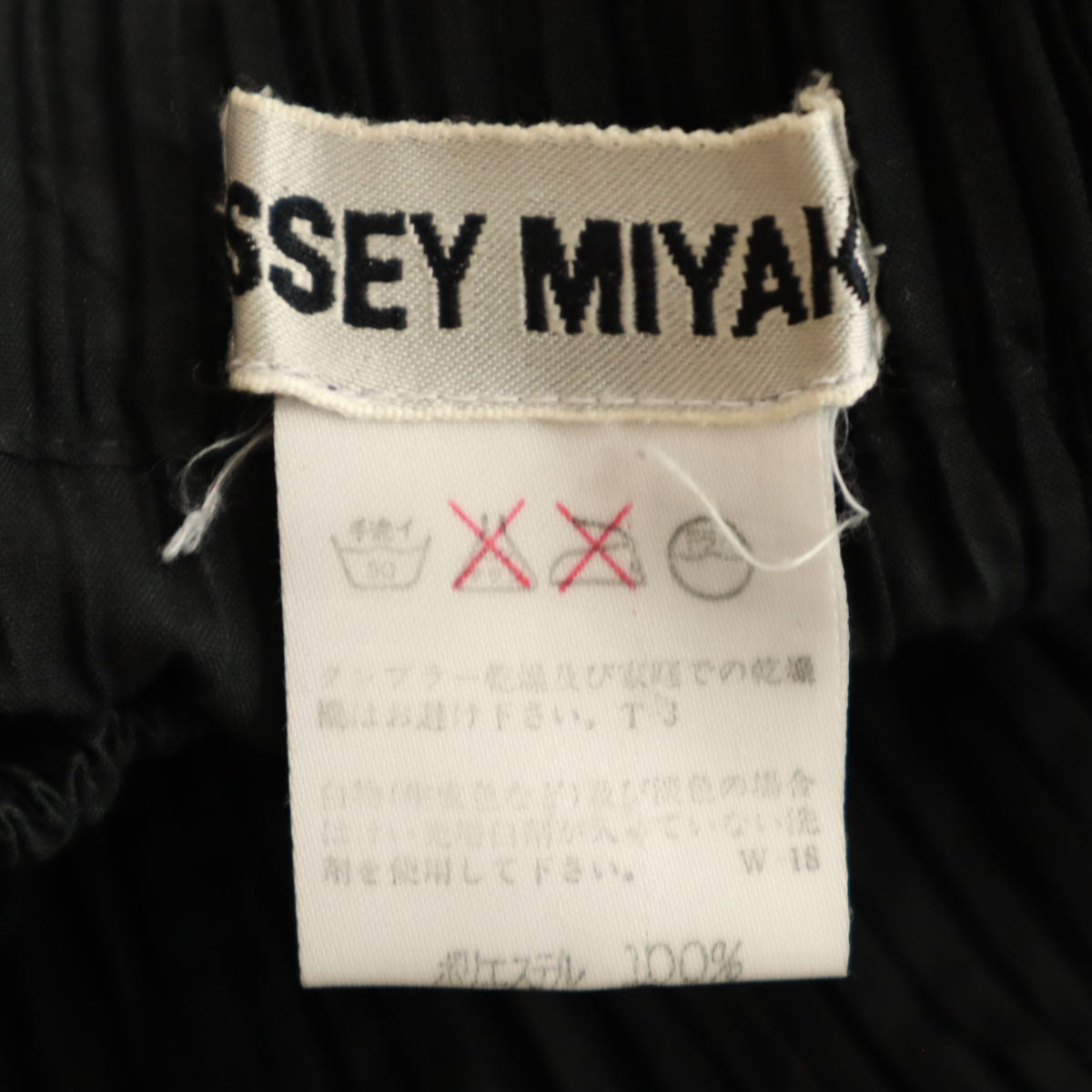 ISSEY MIYAKE 90s Pleated Long Skirt Black Size L