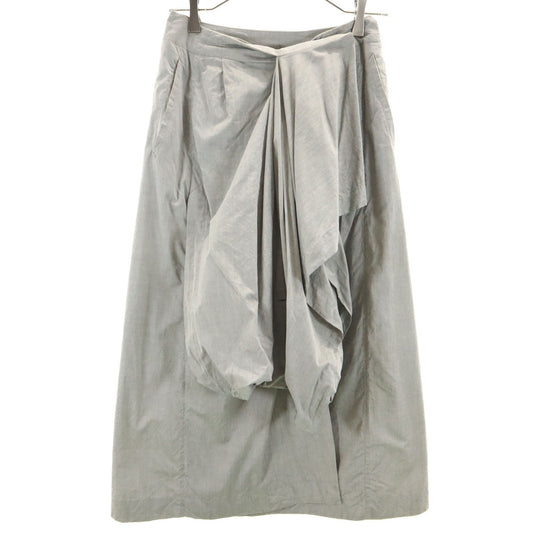 ISSEY MIYAKE 80s Vintage Asymmetric Wrap Skirt Gray Size M
