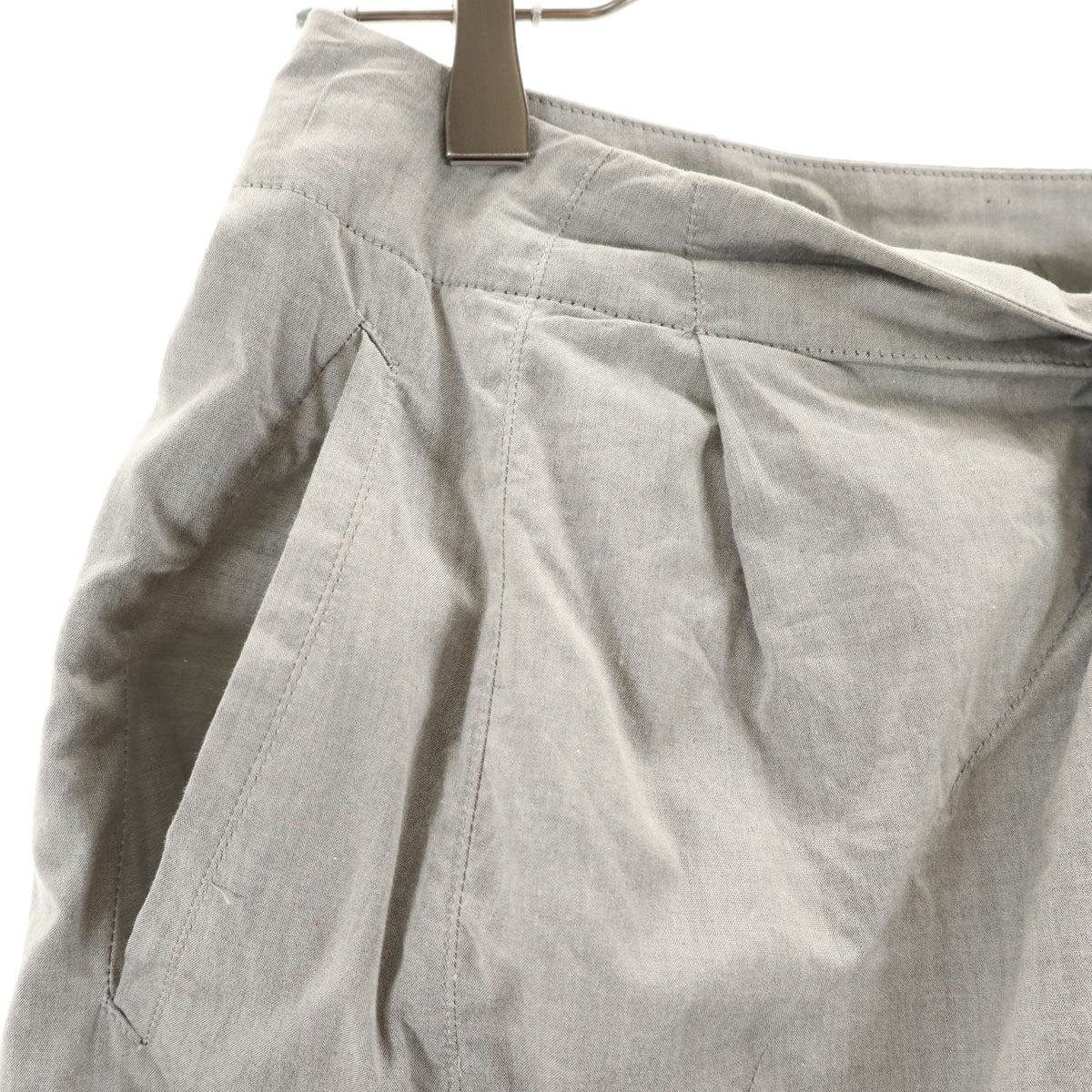 ISSEY MIYAKE 80s Vintage Asymmetric Wrap Skirt Gray Size M