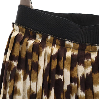 LOUIS VUITTON Silk Leopard Print Skirt Size 36