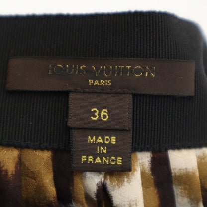 LOUIS VUITTON Silk Leopard Print Skirt Size 36