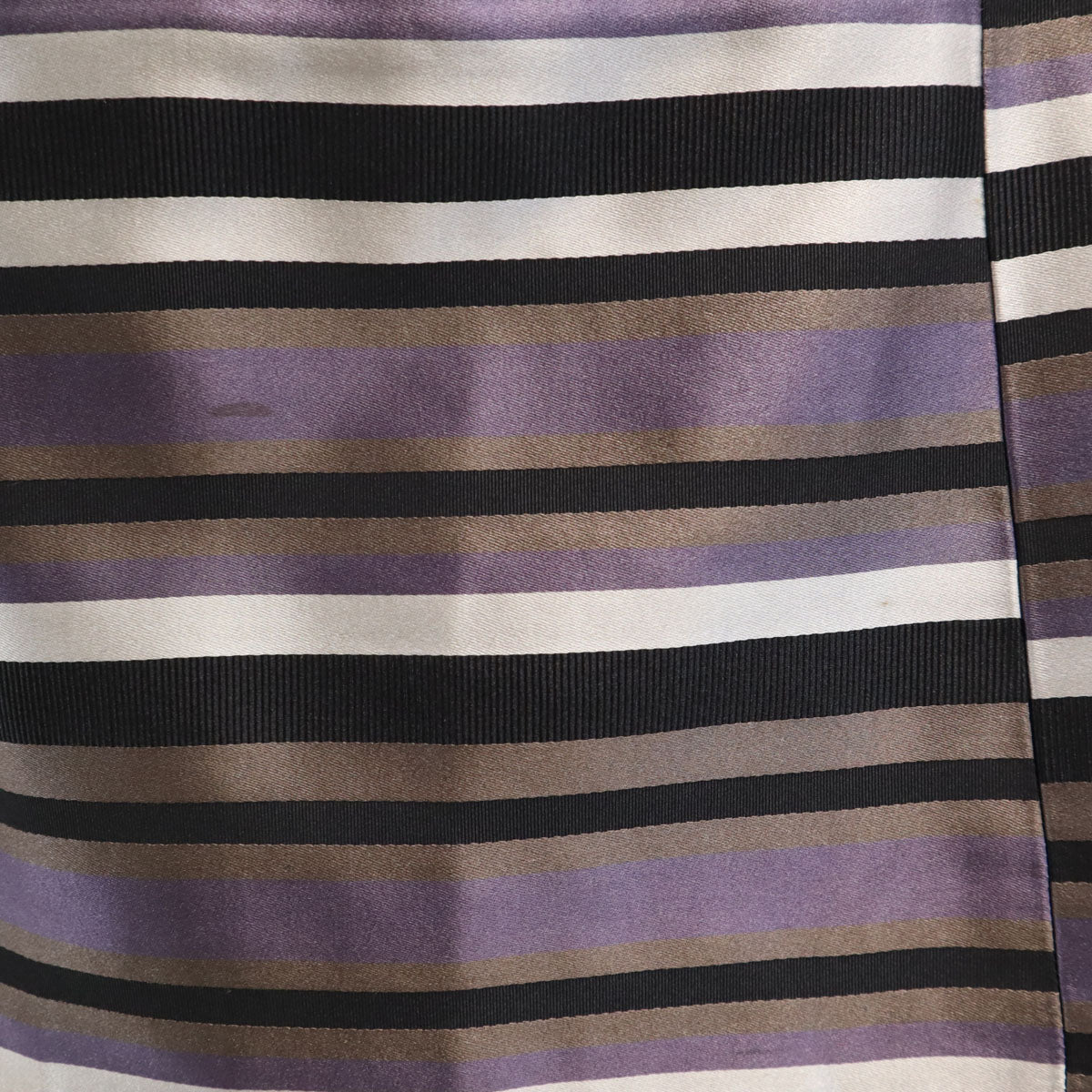 LOUIS VUITTON Silk Blend Striped Midi Skirt Purple Size 36