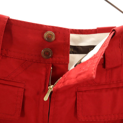 LOUIS VUITTON Red Midi Tight Skirt Size 34