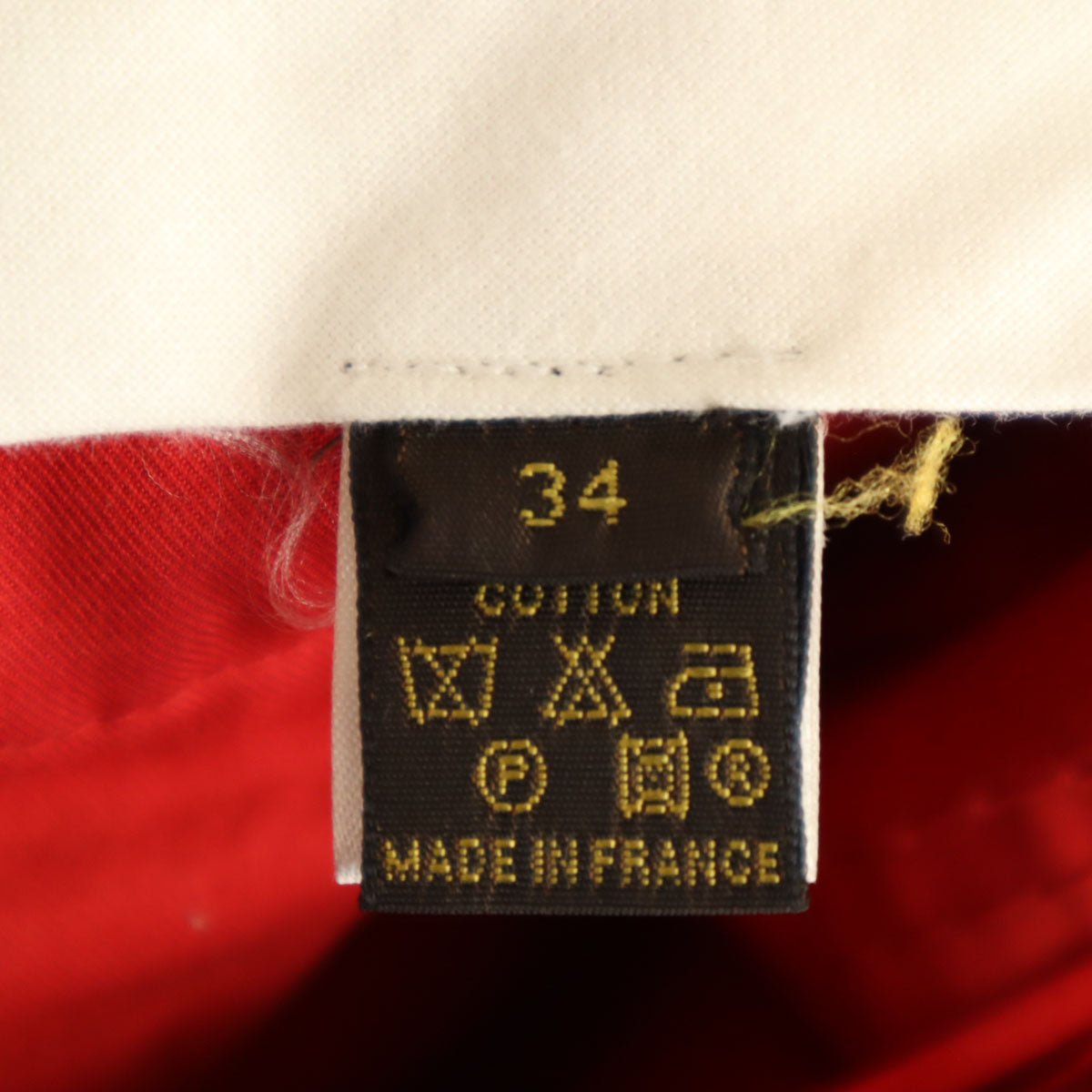 LOUIS VUITTON Red Midi Tight Skirt Size 34