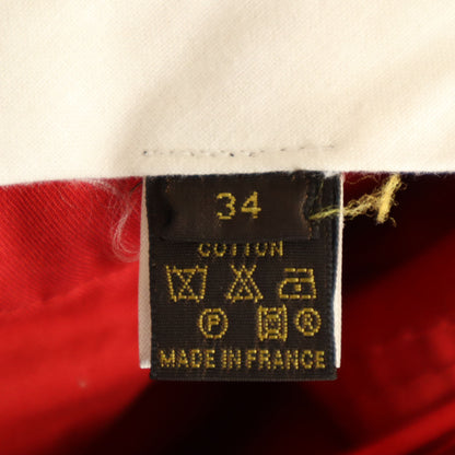 LOUIS VUITTON Red Midi Tight Skirt Size 34