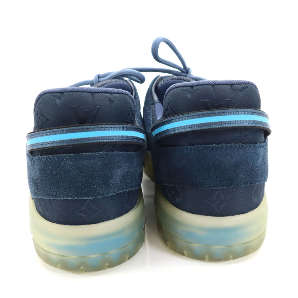 LOUIS VUITTON Italian-made Avue Line Sneakers Navy Size 8
