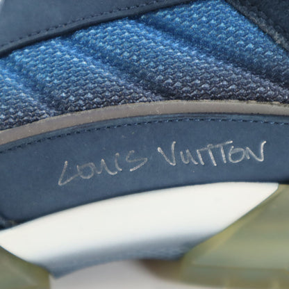 LOUIS VUITTON Italian-made Avue Line Sneakers Navy Size 8