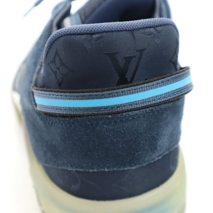 LOUIS VUITTON Italian-made Avue Line Sneakers Navy Size 8