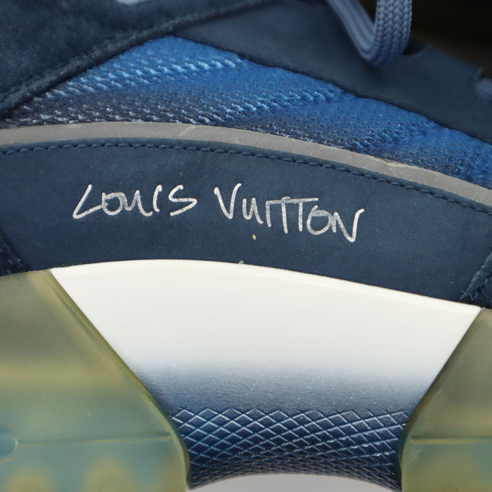 LOUIS VUITTON Italian-made Avue Line Sneakers Navy Size 8