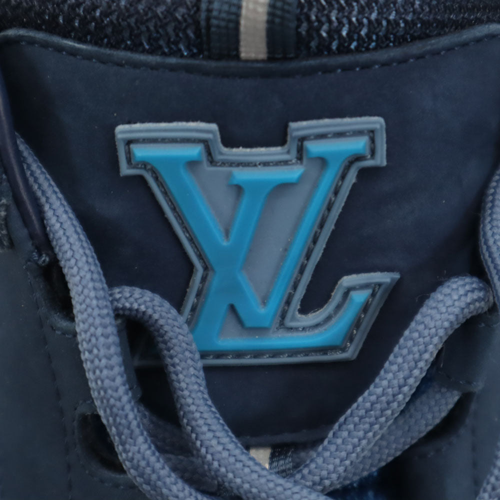 LOUIS VUITTON Italian-made Avue Line Sneakers Navy Size 8