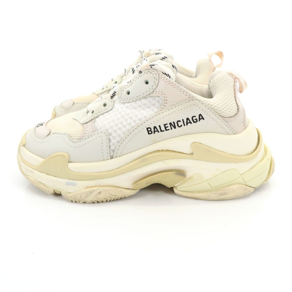 BALENCIAGA Triple S Sneakers White Size 23