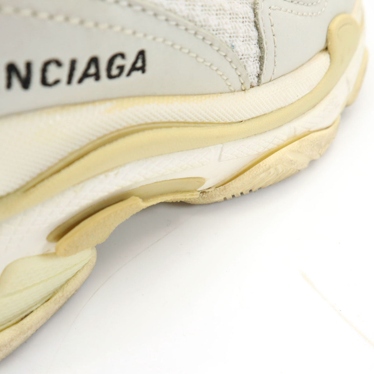 BALENCIAGA Triple S Sneakers White Size 23