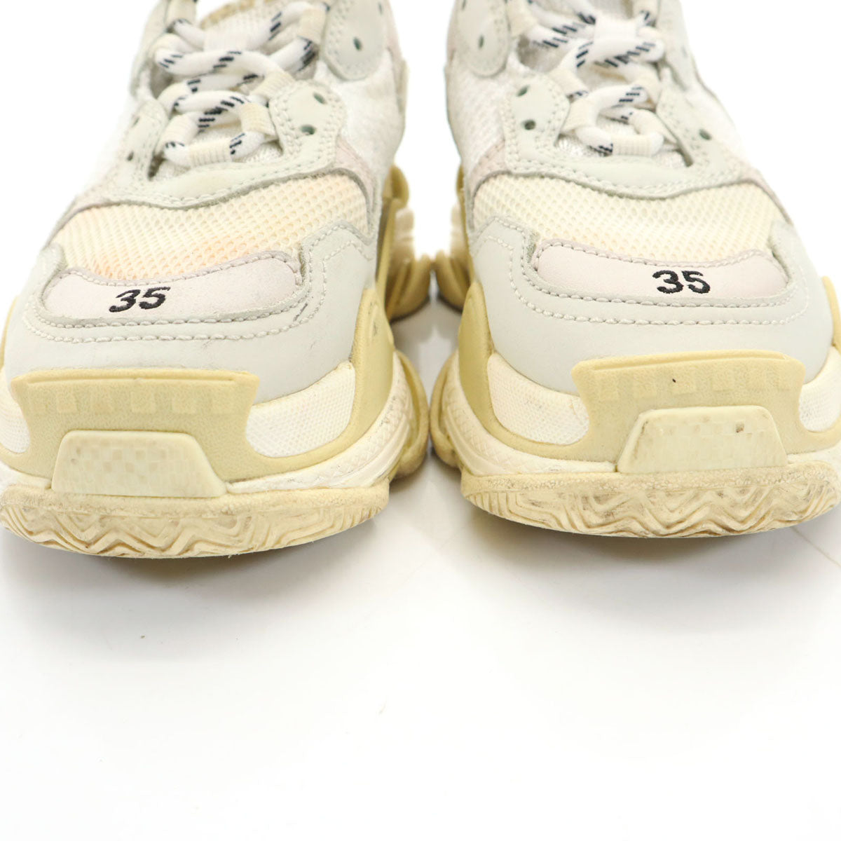 BALENCIAGA Triple S Sneakers White Size 23