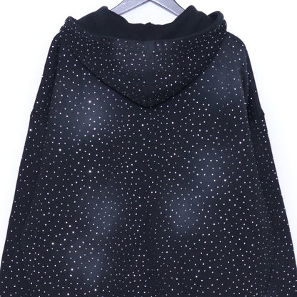 BREATH 25AW SCRIPT LOGO FADE RHINESTONE HOODIE Black Size L