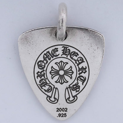 Chrome Hearts Guitar Pick FUCK YOU Pendant Silver Size F