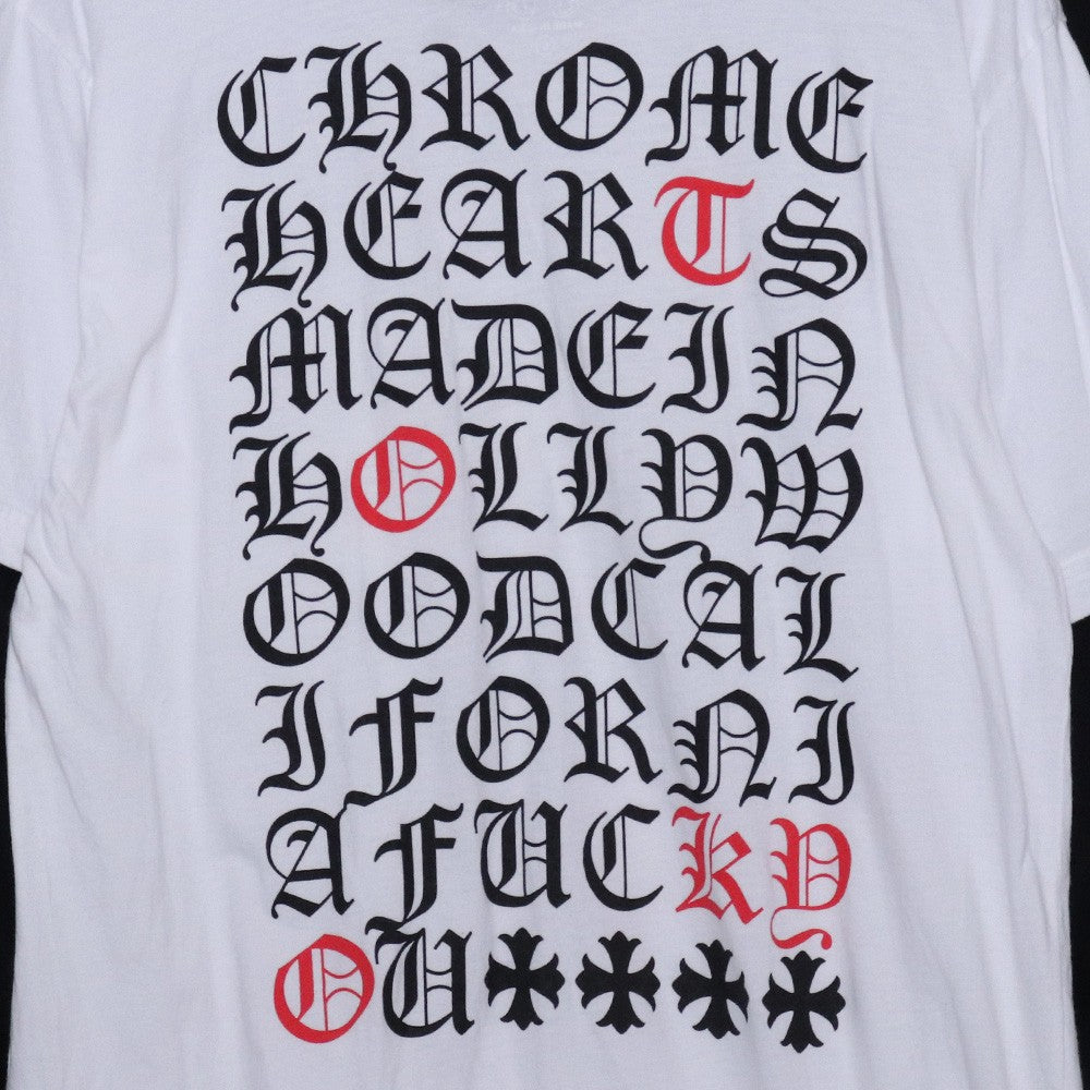 CHROME HEARTS Tokyo Back Lettering T-Shirt White Size L