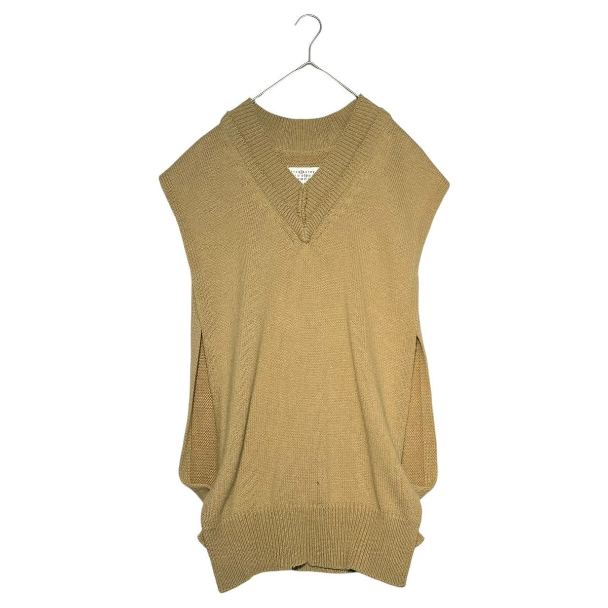 MAISON MARGIELA 22AW Wool Linen Knit Vest Side Slit Size M