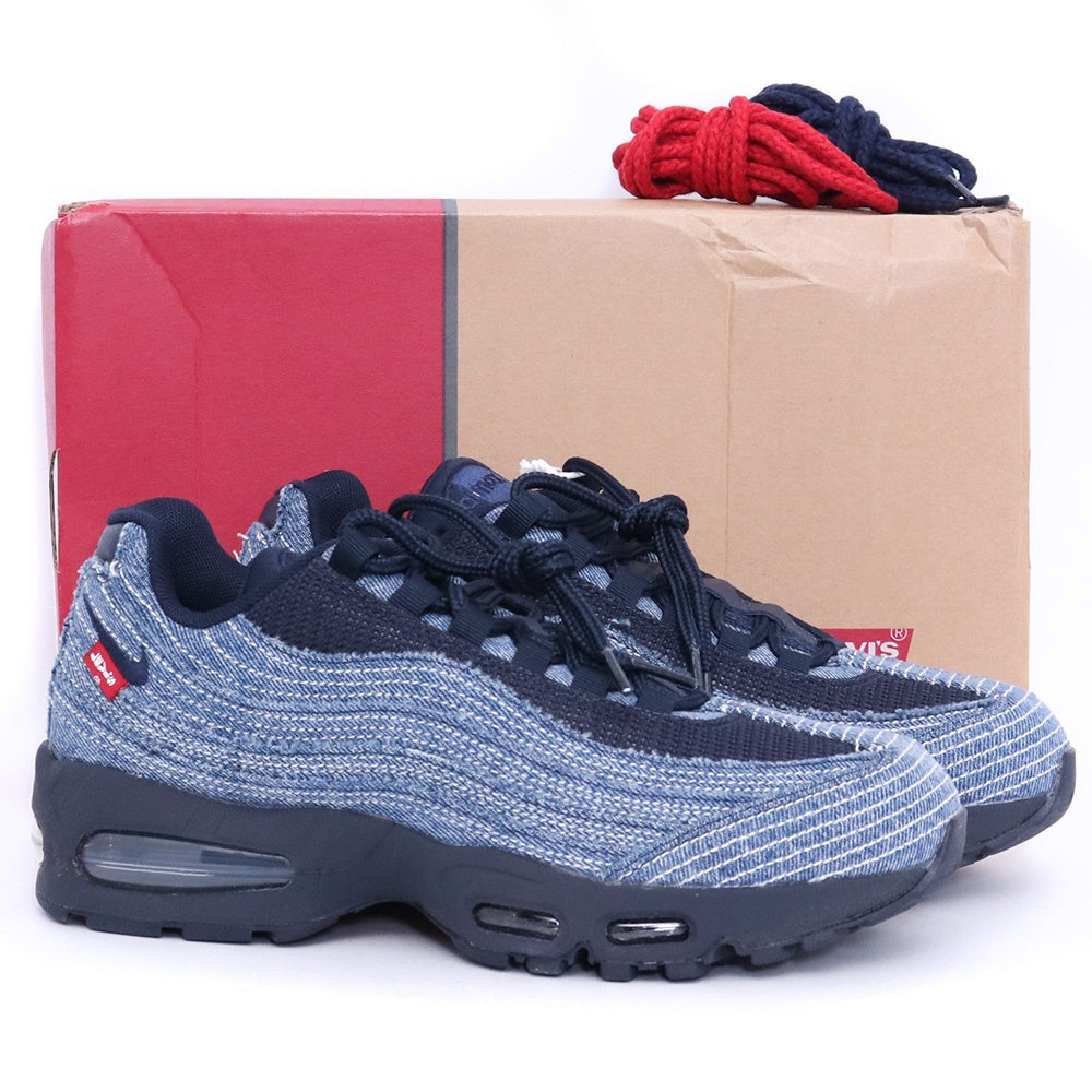 LEVI'S AIR MAX 95 OG Red Tab Denim Blue Sneakers Size 26cm