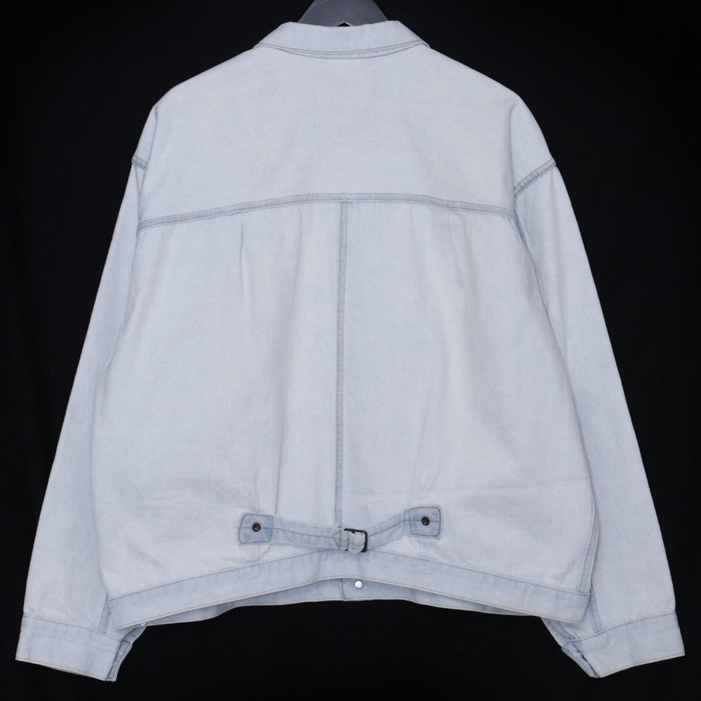 NEW MANUAL #023 LV T-BACK BLEACH Denim Jacket Indigo Free Size