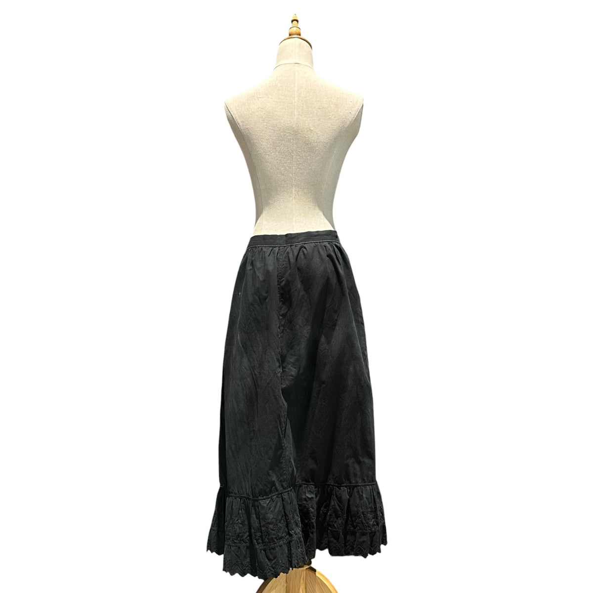 Euro antique 1920s Cotton Skirt Black