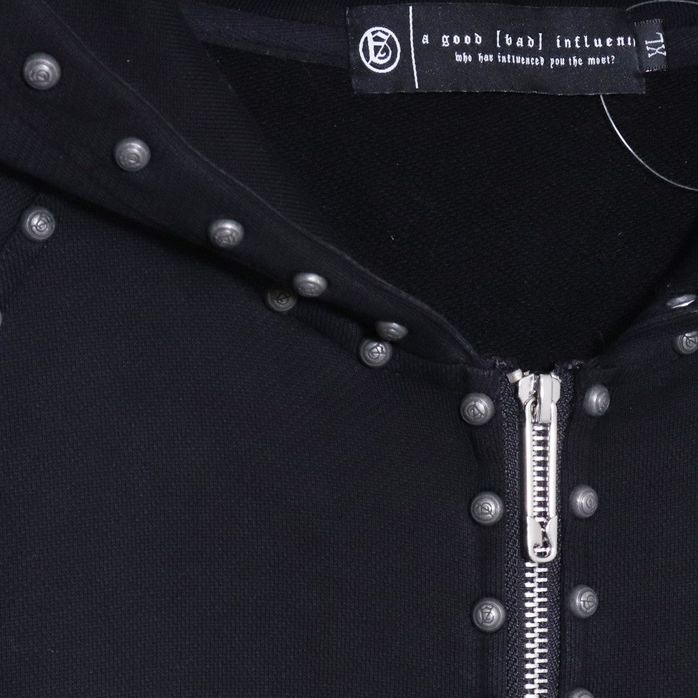 A GOOD BAD INFLUENCE Original Studded Hoodie Black Size XL