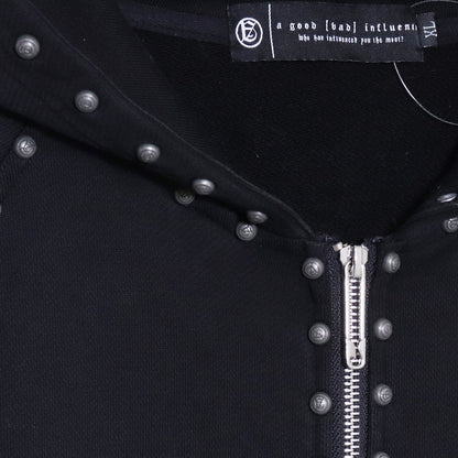 A GOOD BAD INFLUENCE Original Studded Hoodie Black Size XL
