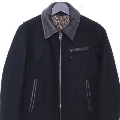 ROEN Skull Embroidery Wool Jacket Black Size 44