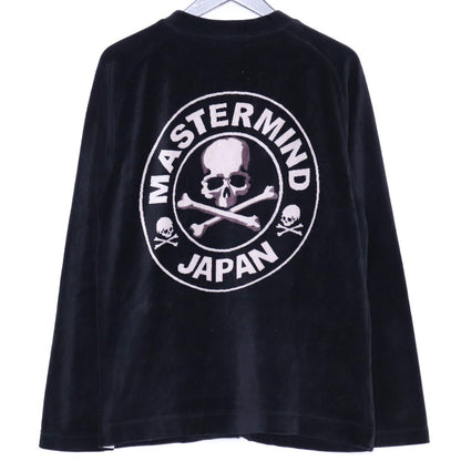 MASTERMIND JAPAN Circle Logo Velour Cardigan Black Size S