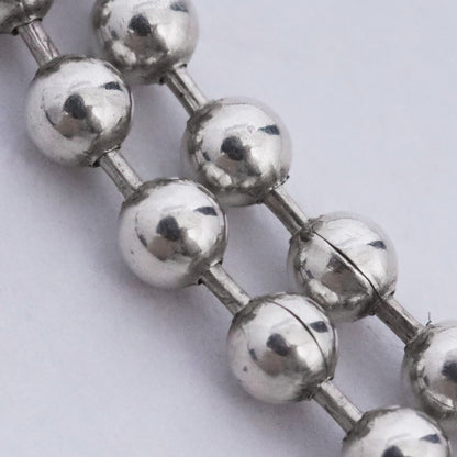 Chrome Hearts Silver Ball Necklace 18inch