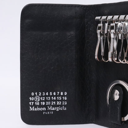 MAISON MARGIELA Leather Keyring 6-Ring Key Case Black Size F