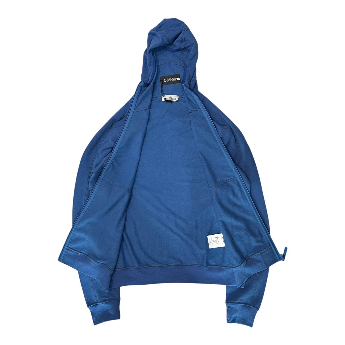 STONE ISLAND 24AW Stellina Zip Hoodie Logo Blue Size XL