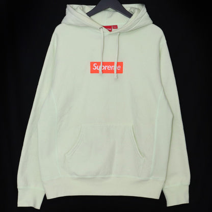 SUPREME 17AW Box Logo Hooded Sweatshirt Lime Size M