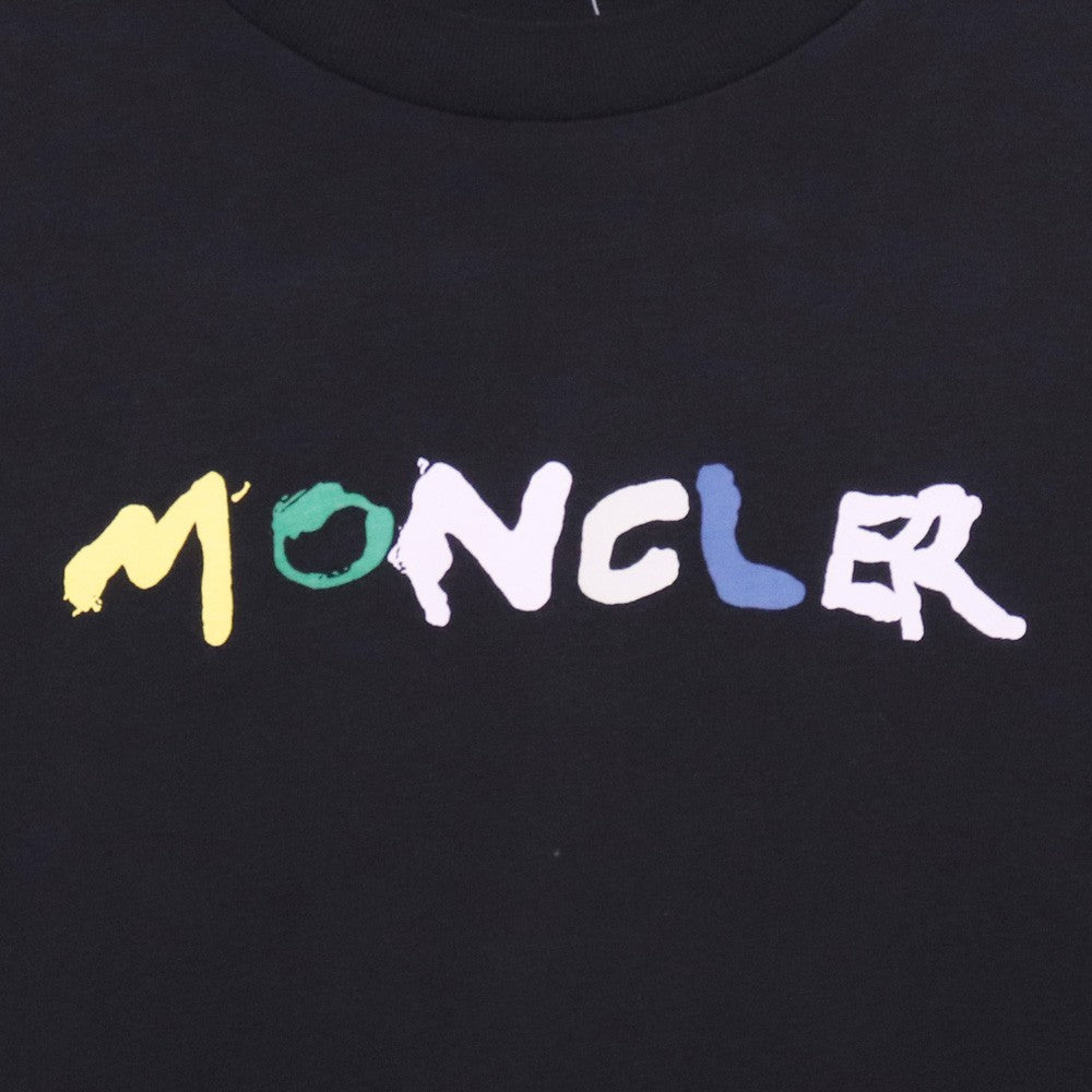 MONCLER 24SS Multicolor Logo Crewneck T-Shirt Black Size M