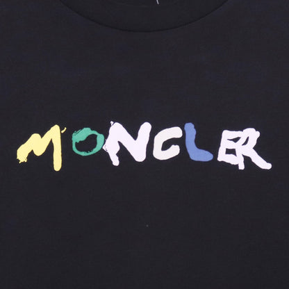 MONCLER 24SS Multicolor Logo Crewneck T-Shirt Black Size M