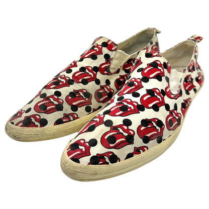 COMME des GARCONS HOMME PLUS 06SS Ivory Red Sneakers Size 27.0cm