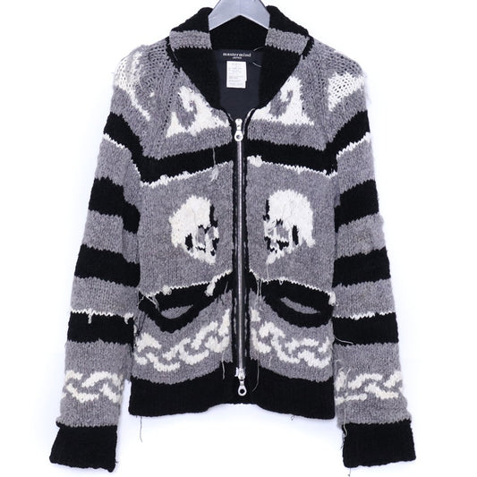 MASTERMIND JAPAN Shawl Collar Zip Knit Black Size XS