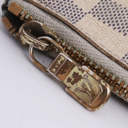 LOUIS VUITTON Pochette Clé Damier Azur Case Beige Size F