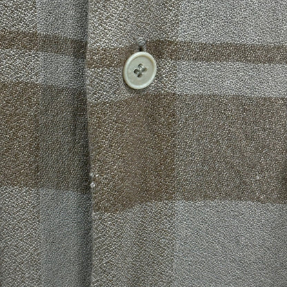 TOWNCRAFT Plus 60s Ombre Check Rayon Collar Shirt Size M