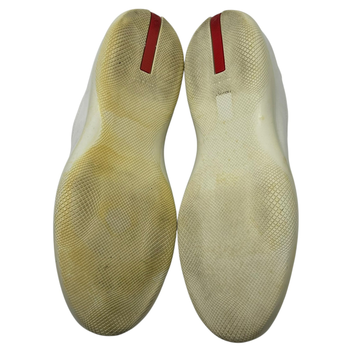 PRADA SPORT 00s America's Cup Leather Loafers White Sneakers Size 8