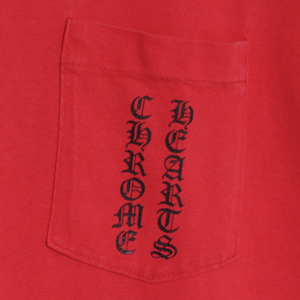 CHROME HEARTS Old CH T-Shirt English Logo Red Size M