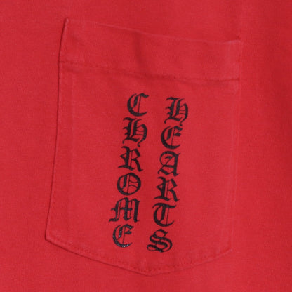 CHROME HEARTS Old CH T-Shirt English Logo Red Size M