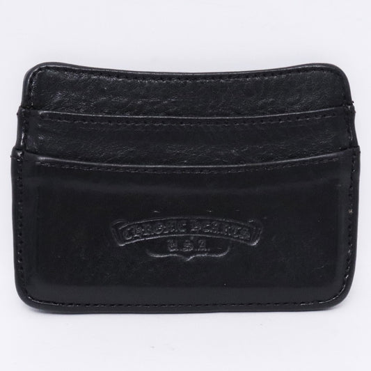 CHROME HEARTS Black Double Side Leather Card Holder Card Case Size F