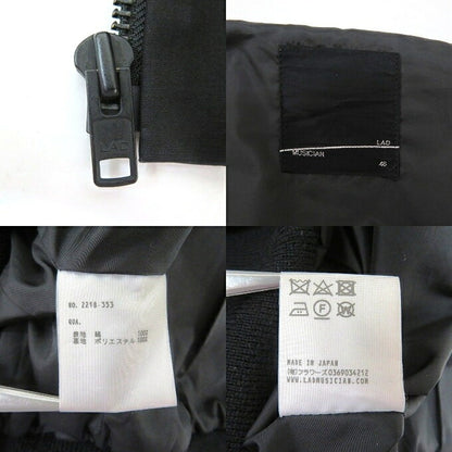 LAD MUSICIAN 18AW Double Army Cloth Bomber Black Size 46