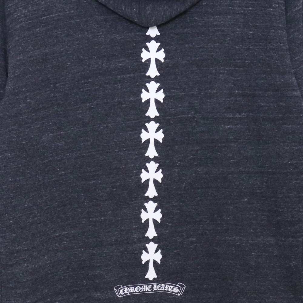 CHROME HEARTS Old Cemetery Cross Dagger Hoodie Gray Size S