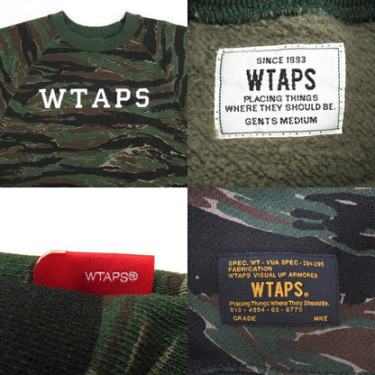 WTAPS Design Crewneck Tiger Stripe Camo Sweatshirt Size M