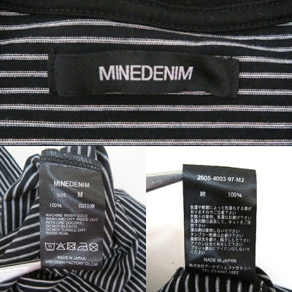 MINEDENIM Micro Border Loose Crewneck T-Shirt Multi Size M